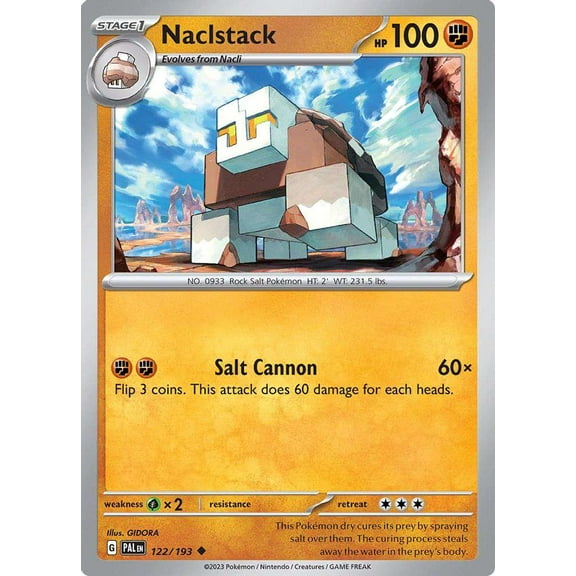 Pokemon Paldea Evolved Uncommon Naclstack #122