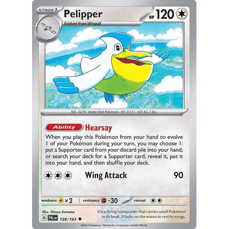 Pokemon Paldea Evolved Uncommon Pelipper #159