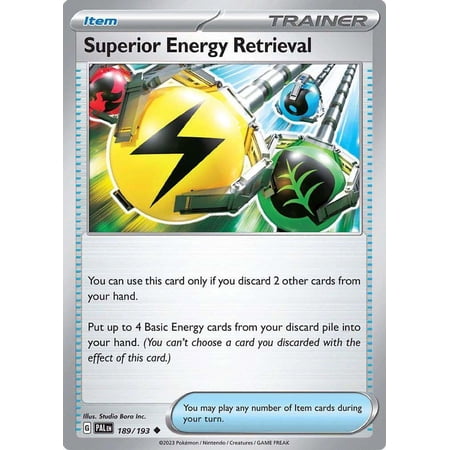 Pokemon Paldea Evolved Uncommon Superior Energy Retrieval #189