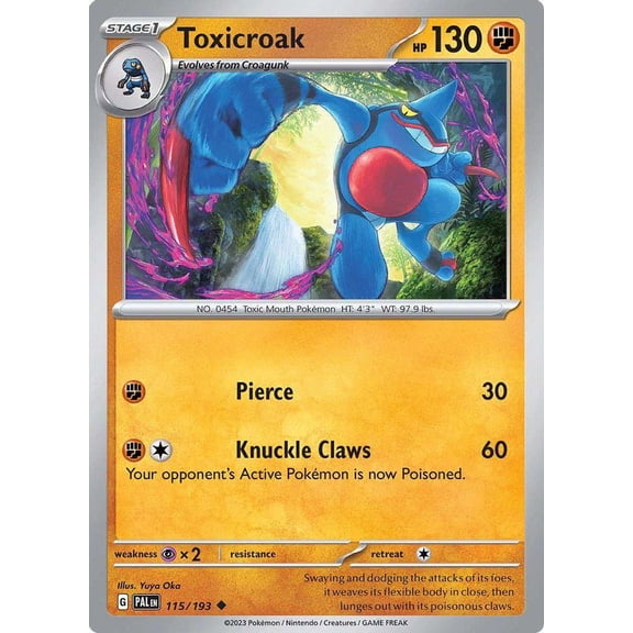 Pokemon Paldea Evolved Uncommon Toxicroak #115