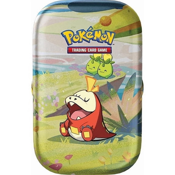 Pokemon Paldea Friends Mini Tin - FUECOCO & SMOLIV (2 Packs, Sticker Sheet & Art Card)