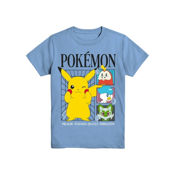 Pokemon Paldea Grid, Crew Neck, Short Sleeve, Graphic Tee, Sizes 4-18