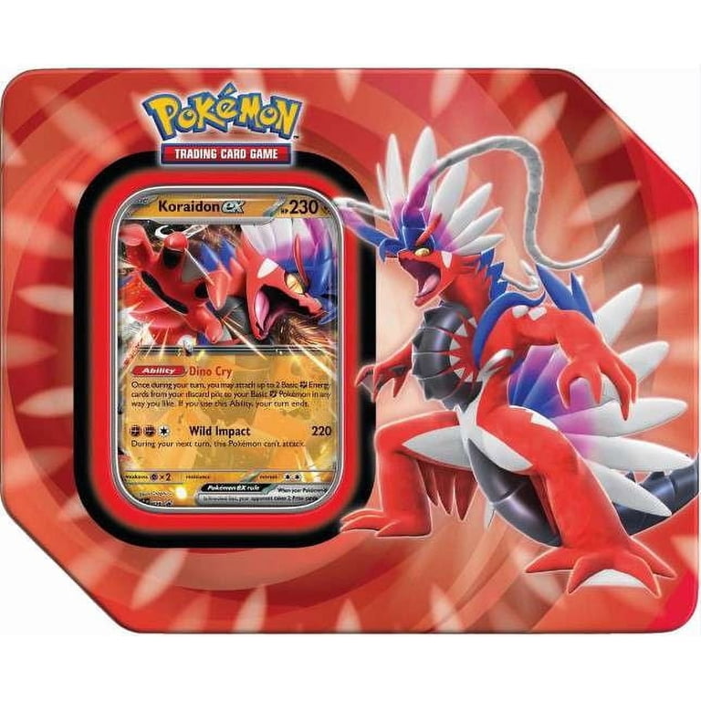 Pokemon Paldea Legends Koraidon ex Tin, 5 Booster Packs & Promo