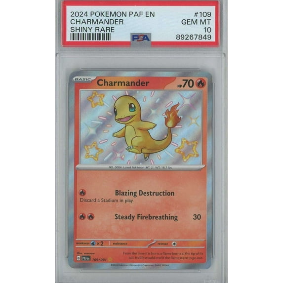 Pokemon Paldean Fates Baby Shiny Charmander #109 (PSA Gem Mint 10)
