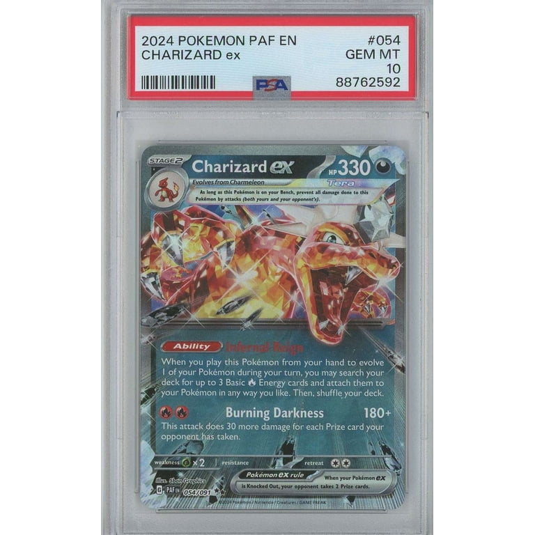 Pokemon Paldean Fates Charizard ex #054 (PSA Gem Mint 10) - Walmart.com