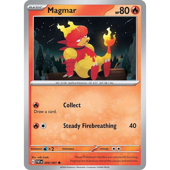 Pokemon Paldean Fates Common Magmar #9