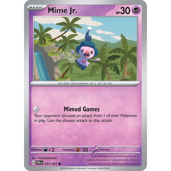 Pokemon Paldean Fates Common Mime Jr. #31