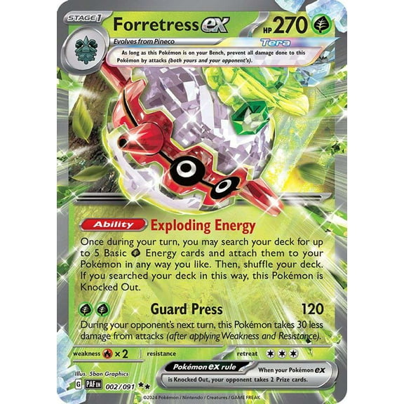 Pokemon Paldean Fates Double Rare Forretress ex #2
