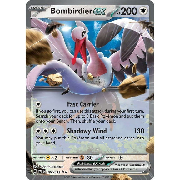 Pokemon Paradox Rift Double Rare Bombirdier ex #156