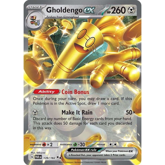 Pokemon Paradox Rift Double Rare Gholdengo ex #139