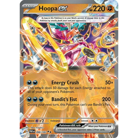 Pokemon Paradox Rift Double Rare Hoopa ex #98