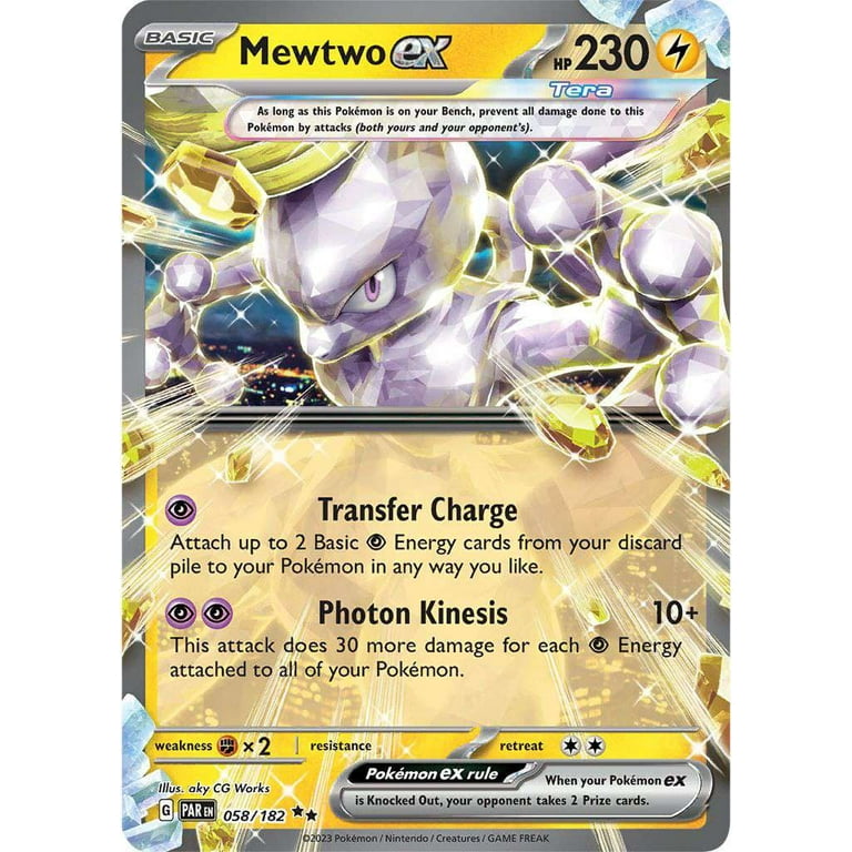 rare pokemon mewtwo card Pokemon Trading Card Game Paradox Rift Double Rare Mewtwo ex #58