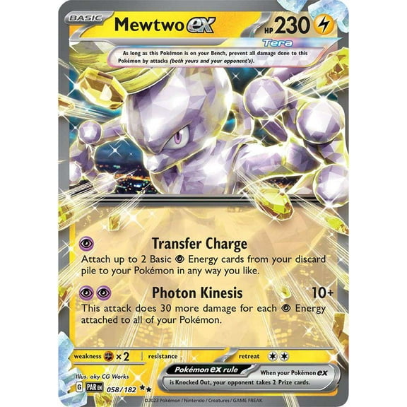 Pokemon Paradox Rift Double Rare Mewtwo ex #58