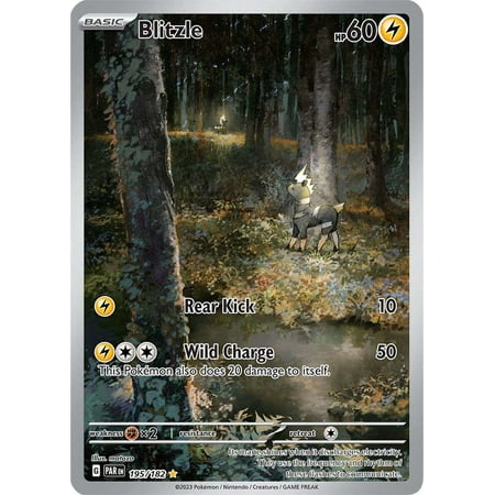 Pokemon Paradox Rift Illustration Rare Blitzle #195