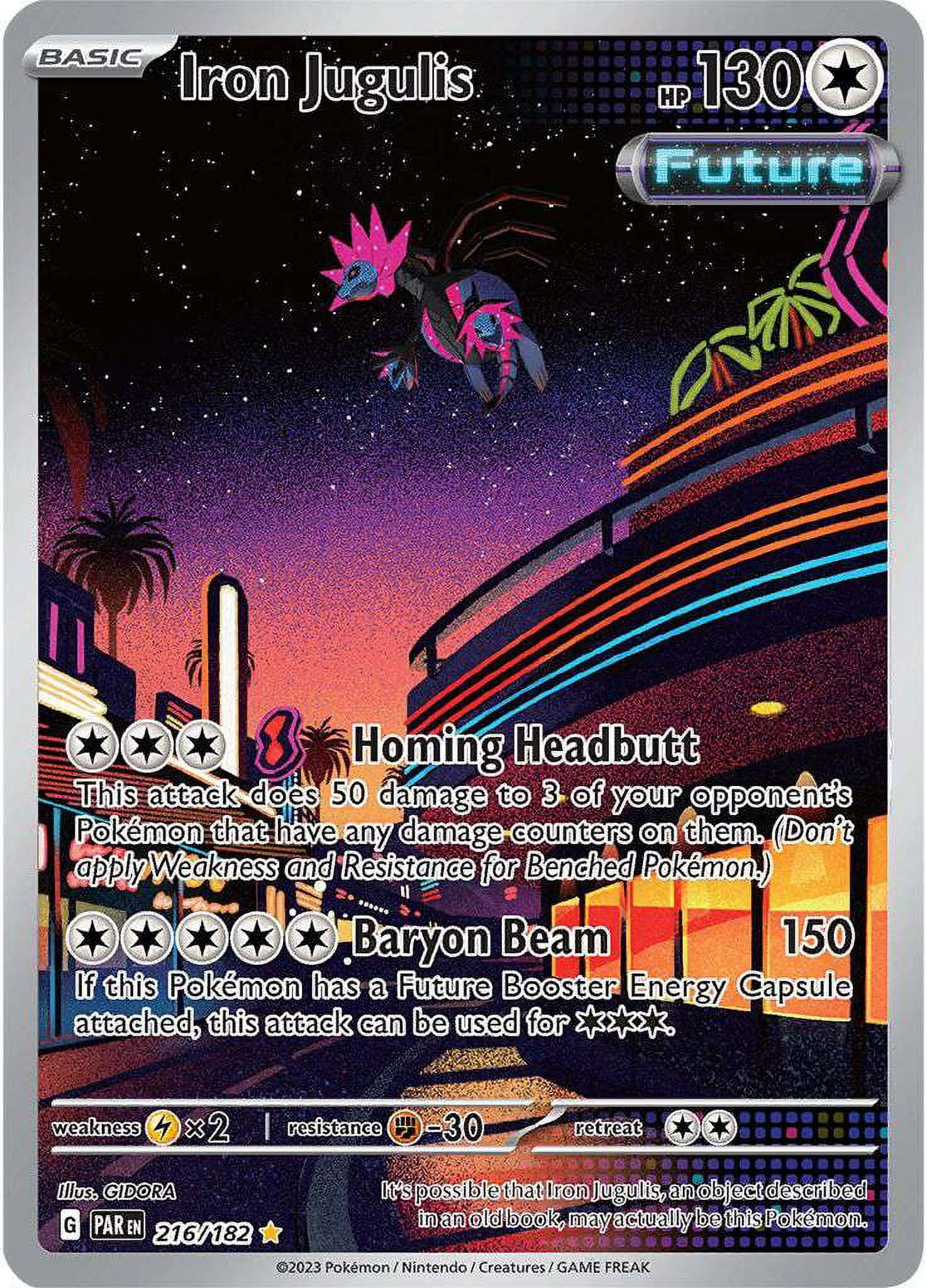 Pokemon Paradox Rift Illustration Rare Iron Jugulis 216