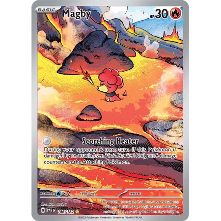 Pokemon Paradox Rift Illustration Rare Magby #186