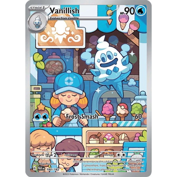 Pokemon Paradox Rift Illustration Rare Vanillish #190