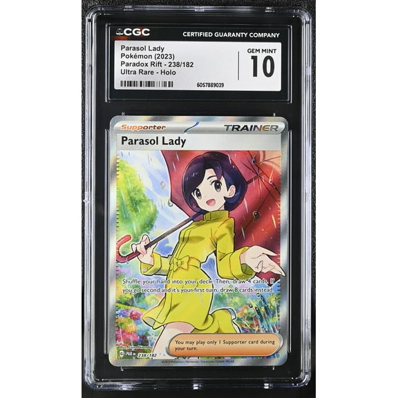 Pokemon Parasol Lady Paradox Rift Ultra Rare Holo Trainer CGC 10 Gem Mint