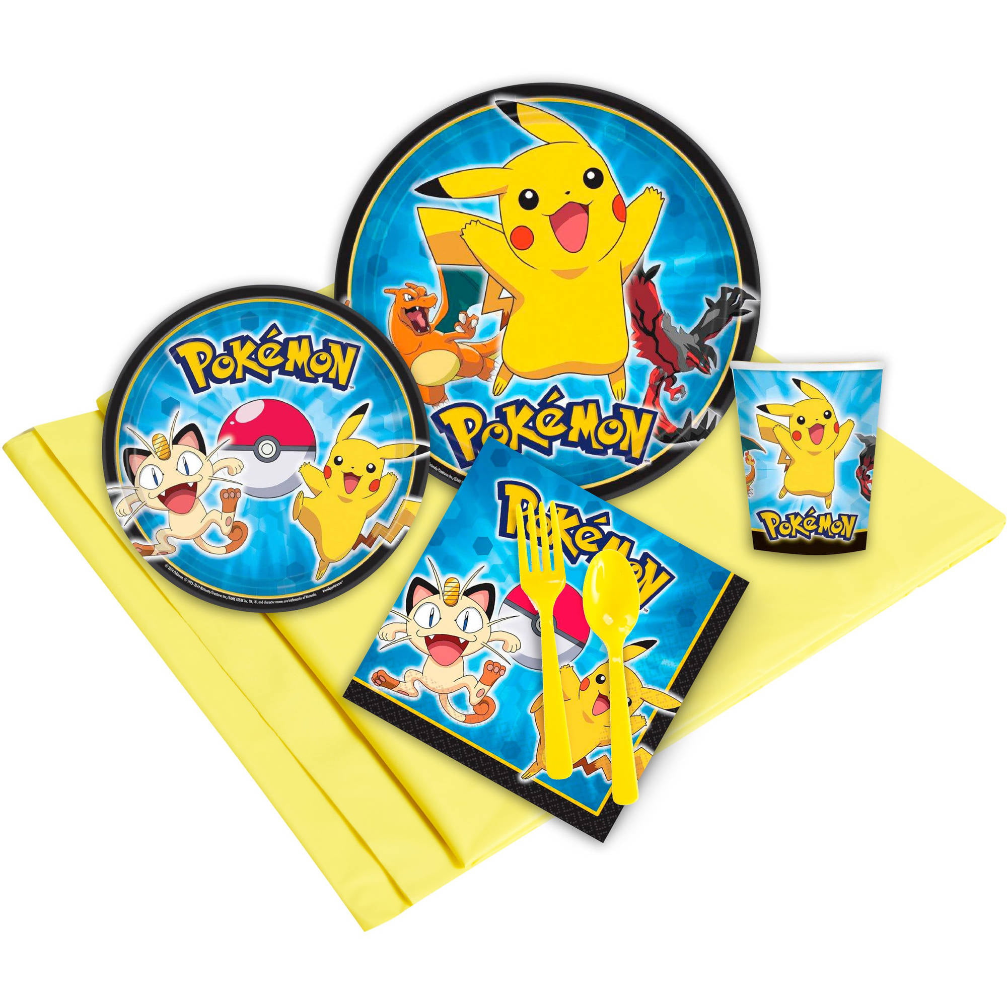 Pokemon Birthday Party Decoration Cartoon Pikachu Tableware Paper Napkin  Plate Tablecloth for Kid Party Supplies Baby Shower