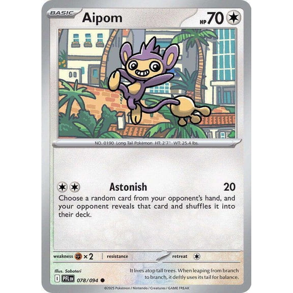 Pokemon Phantasmal Flames Common Aipom #78