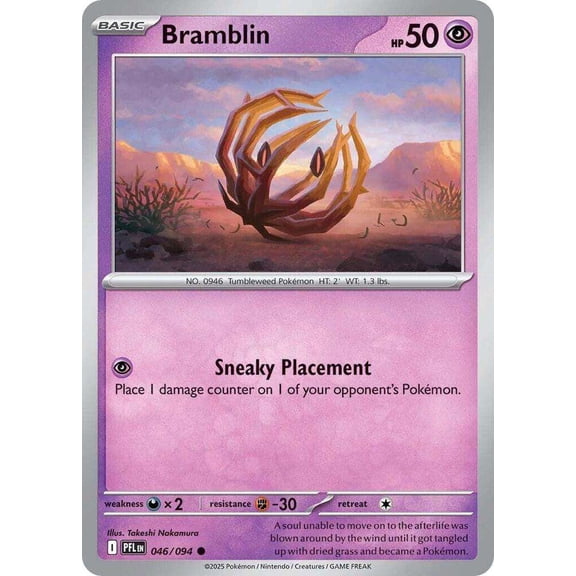 Pokemon Phantasmal Flames Common Bramblin #46