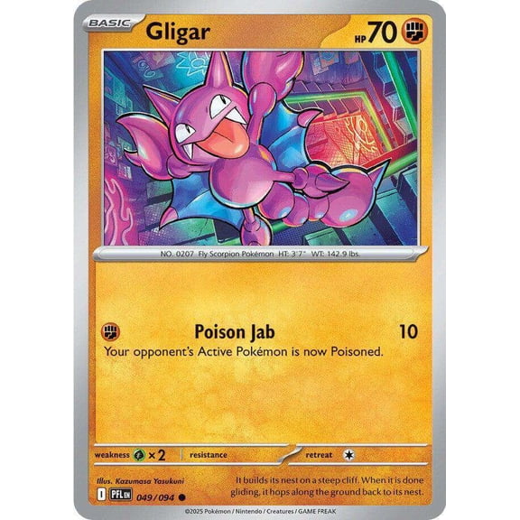 Pokemon Phantasmal Flames Common Gligar #49