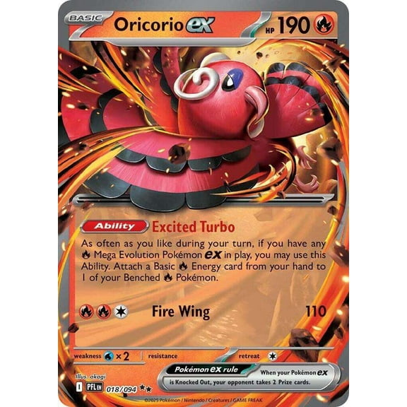 Pokemon Phantasmal Flames Double Rare Oricorio ex #18