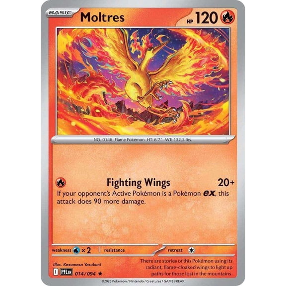 Pokemon Phantasmal Flames Holo Rare Moltres #14