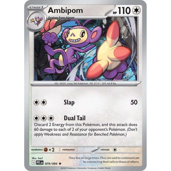 Pokemon Phantasmal Flames Rare Ambipom #79