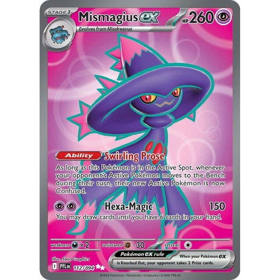 Pokemon Phantasmal Flames Ultra Rare Mismagius ex #112
