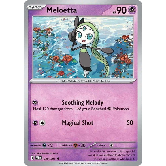 Pokemon Phantasmal Flames Uncommon Meloetta #40