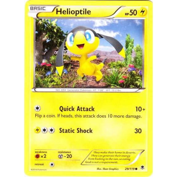 Pokemon Phantom Forces Common Helioptile #29
