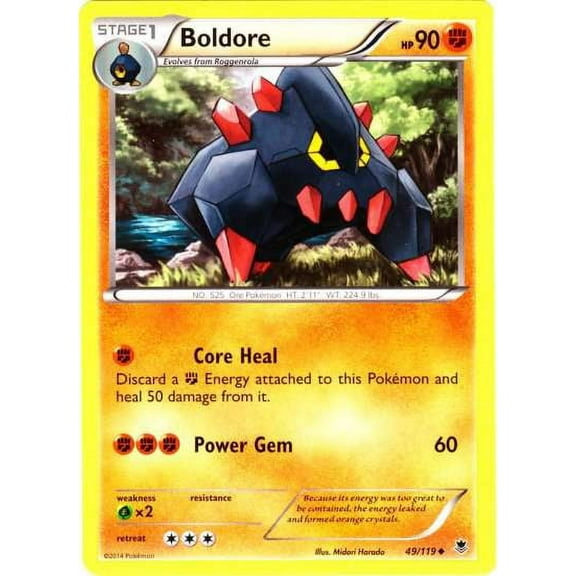 Pokemon Phantom Forces Uncommon Boldore #49