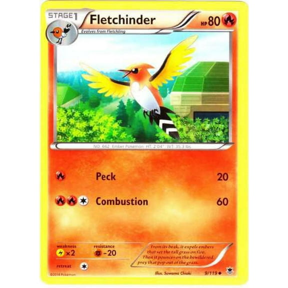 Pokemon Phantom Forces Uncommon Fletchinder #9