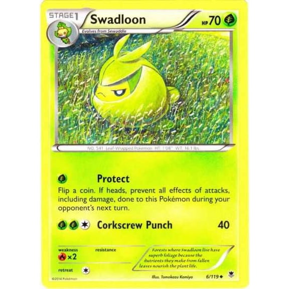 Pokemon Phantom Forces Uncommon Swadloon #6
