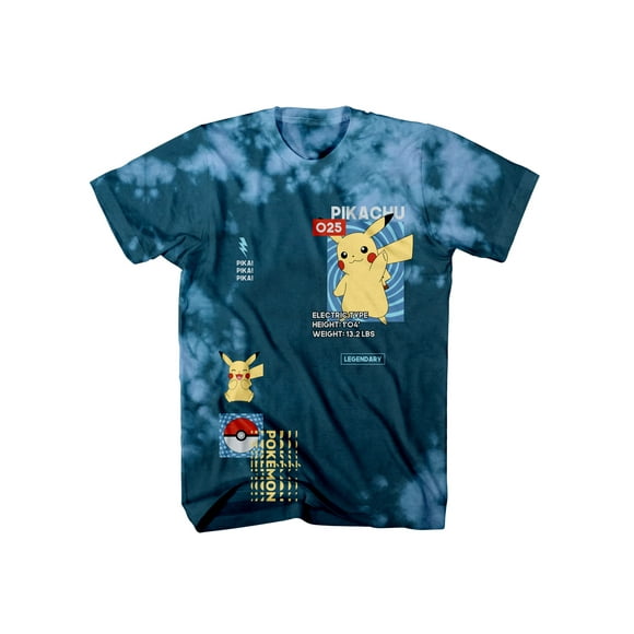 Pokemon Pika Boys Boxes Short Sleeve T-Shirt, Sizes 4-18