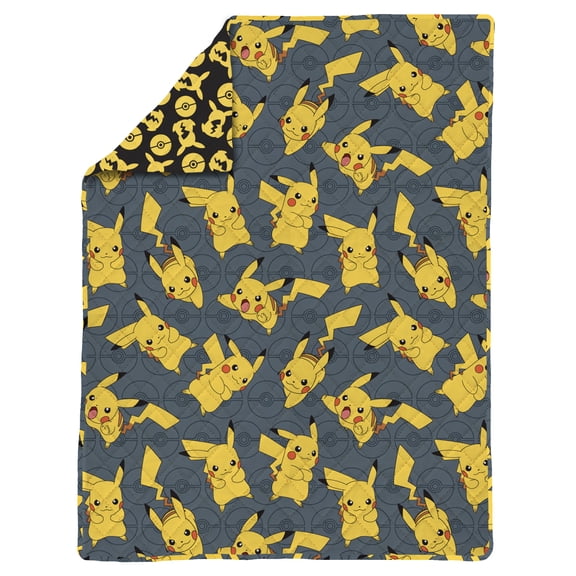 Pokemon Pika Pose Quilted Blanket 60x90 inches