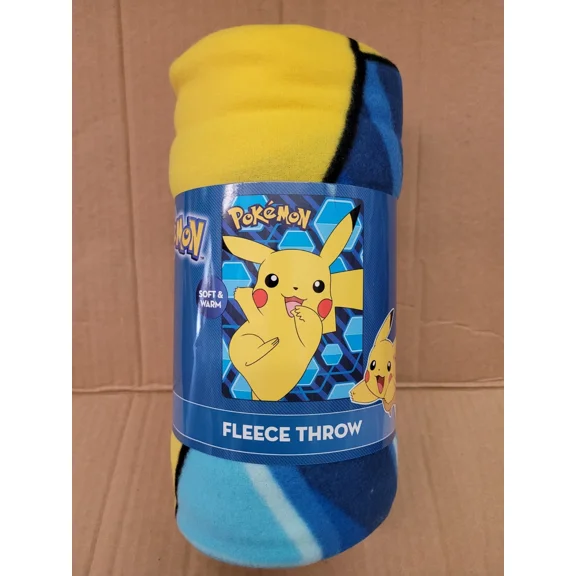 Pokemon Pikachiu Kid Favorite 45"X60" Fleece Throw Blanket Original New