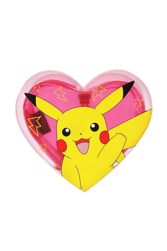 Pokemon Pikachu 10.5 Heart-Shaped Clear Pink Backpack
