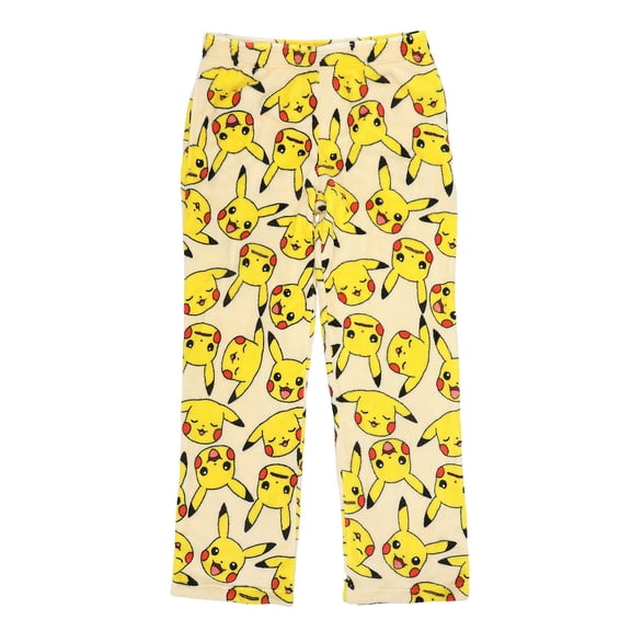 Pokemon Pikachu All-Over Print Women's Wide Leg Sleep Pajama Pants-Medium