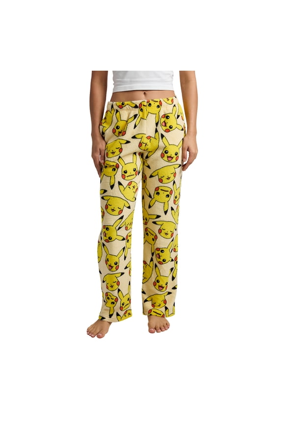 Pokemon Pikachu All-Over Print Women's Wide Leg Sleep Pajama Pants-XXL