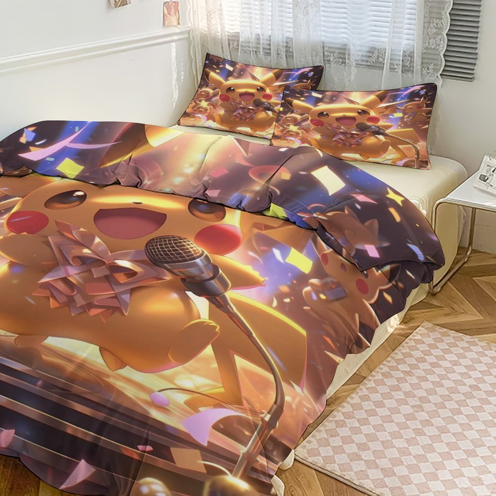 Pokemon Pikachu Bedding Sets for Kids Men Women Twin Size Comforter Set ...