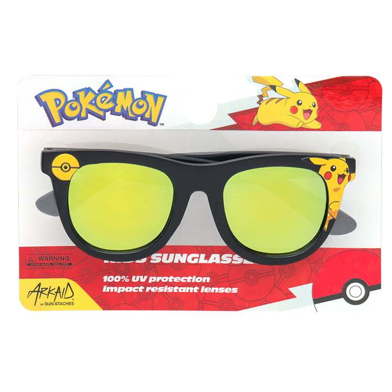 Pokemon Pikachu Black Square Frame Kids Sunglasses Black