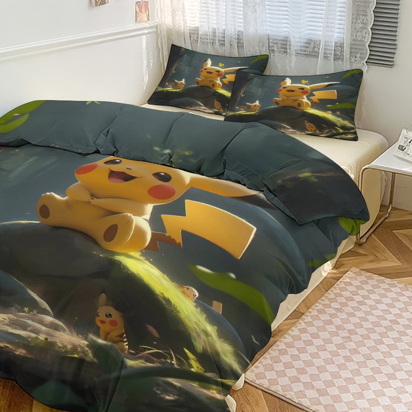 Pokemon Pikachu Boys Comforter Set Full Size,Bedding Set Kids 1 ...