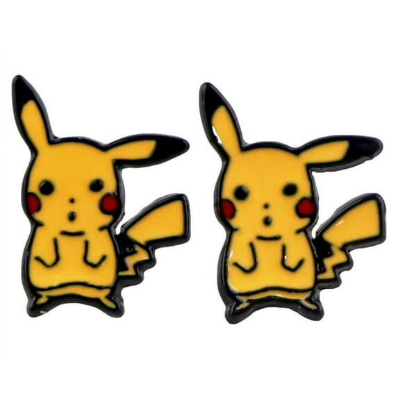 Pokemon Pikachu Character Metal Enamel Stud Earrings