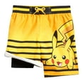 thumbnail image 1 of Pokemon Pikachu Compression UPF 50+ Swim Trunks Bathing Suit Little Kid to Big, 1 of 5
