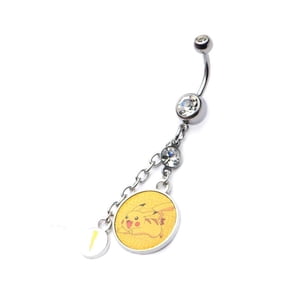 Pokemon Pikachu Navel Ring Body Jewelry Stainless Steel