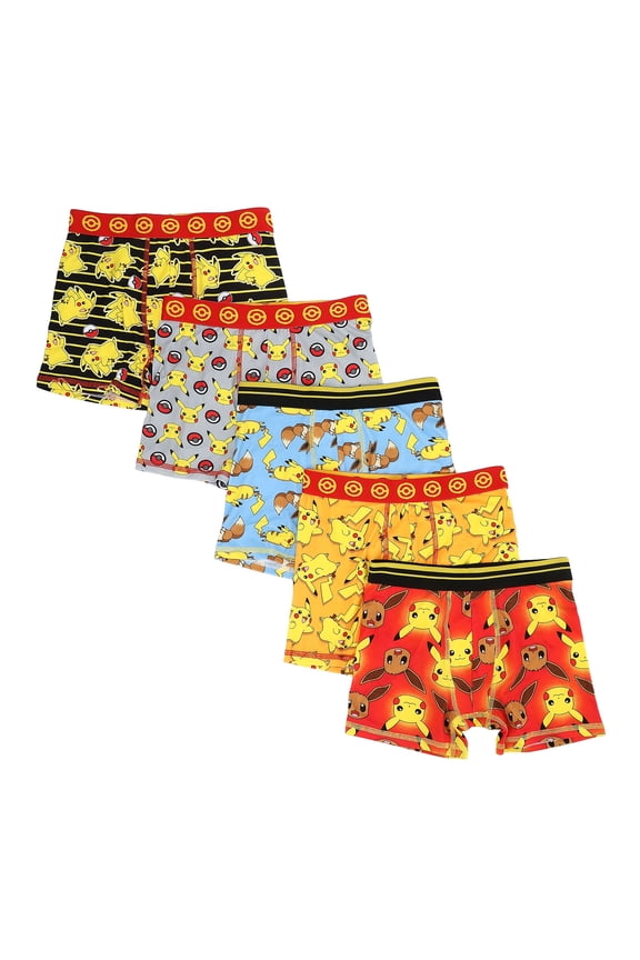 Pokemon Pikachu & Eevee Boys Boxer Briefs for Kids-8