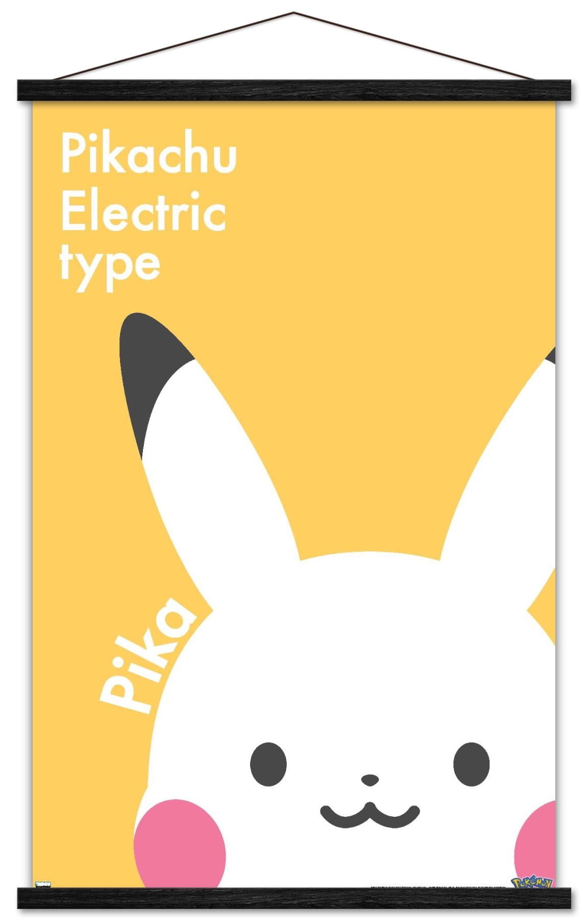 Pokemon - Pikachu Electric Type Wall Poster with Magnetic Frame, 22.375" x 34"