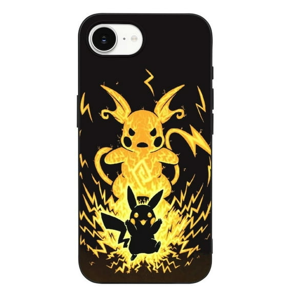 Pokemon-Pikachu Game Compatible with iPhone 16 E Case Full Covered Soft Slim Rugged TPU Phone Case Shockproof Non-Slip Anti-Fingerprint Basic Cases Protection